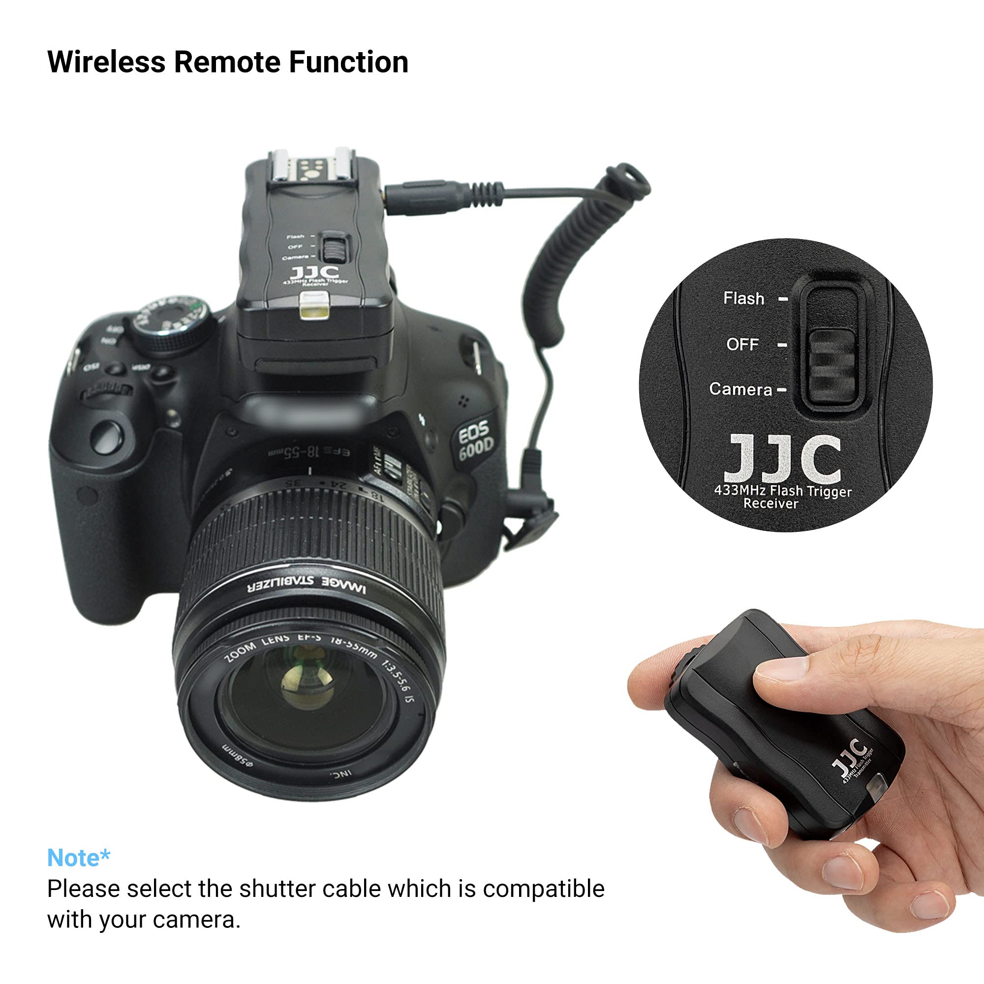 Foto 3 | Control Remoto Inalámbrico Con Disparador Y Obturador De Flash Jjc Para Canon - Venta Internacional.
