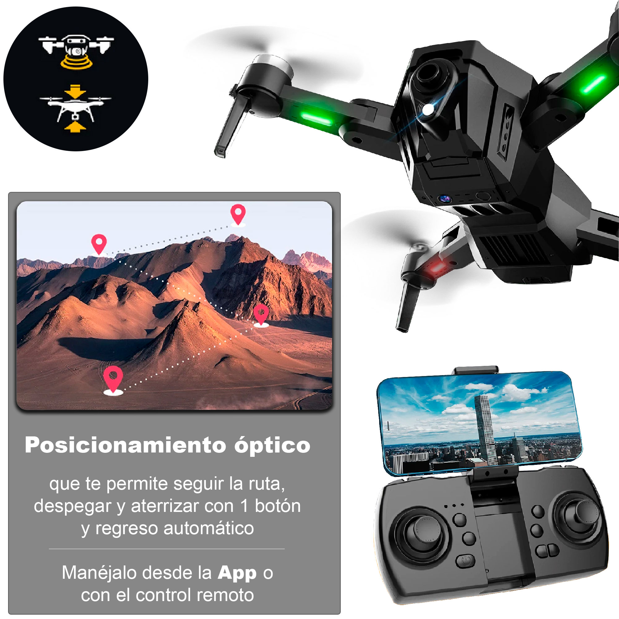 Foto 6 pulgar | Drone para Batallas Vak Q5 Doble Cámara 4K Wifi