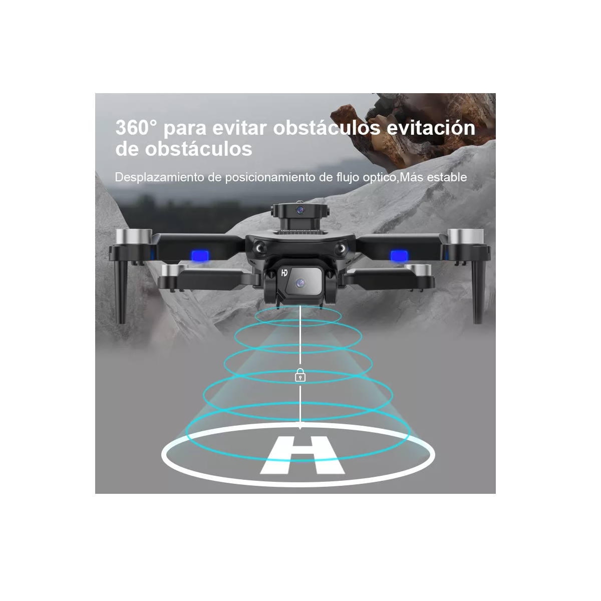 Foto 3 | Dron sin Escobillas Cámara 4K 2 Baterías Eo Safe Imports Esi-12919 Gris