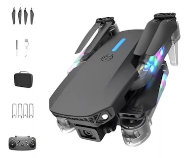 Foto 1 | Dron Rc Profesional 4k E88d 2024 Con Luz Colorida Y Cámara Hd Gran Angular De 1080p.