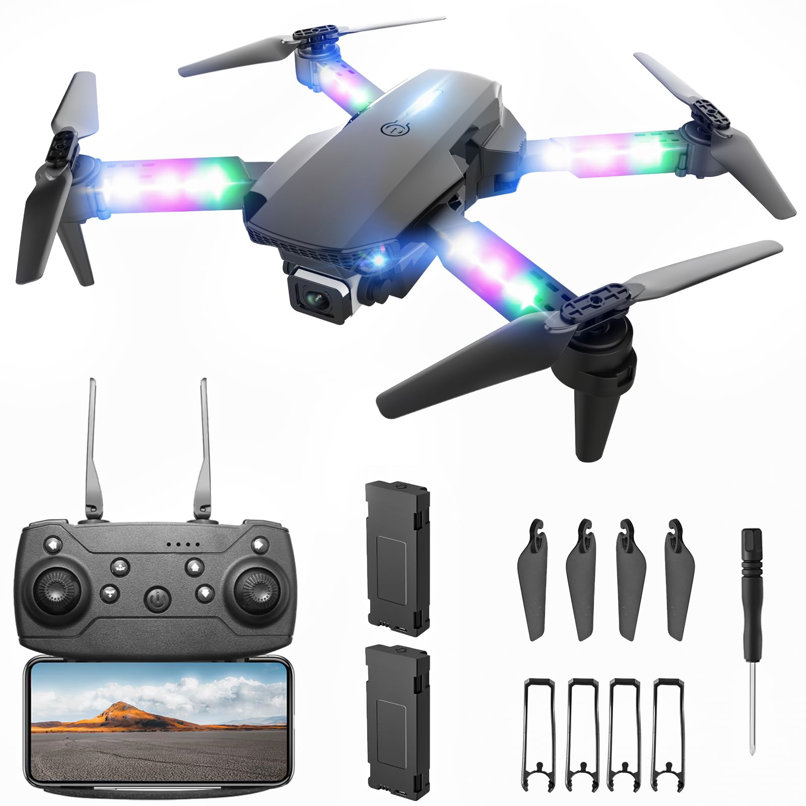 Foto 2 pulgar | Drone Rc Bezgar Mini Con Cámara 1080p Hd Para Niños, Color Negro - Venta Internacional.