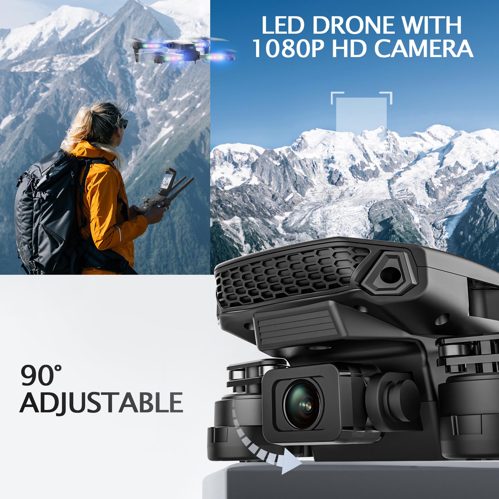 Foto 5 pulgar | Drone Rc Bezgar Mini Con Cámara 1080p Hd Para Niños, Color Negro - Venta Internacional.