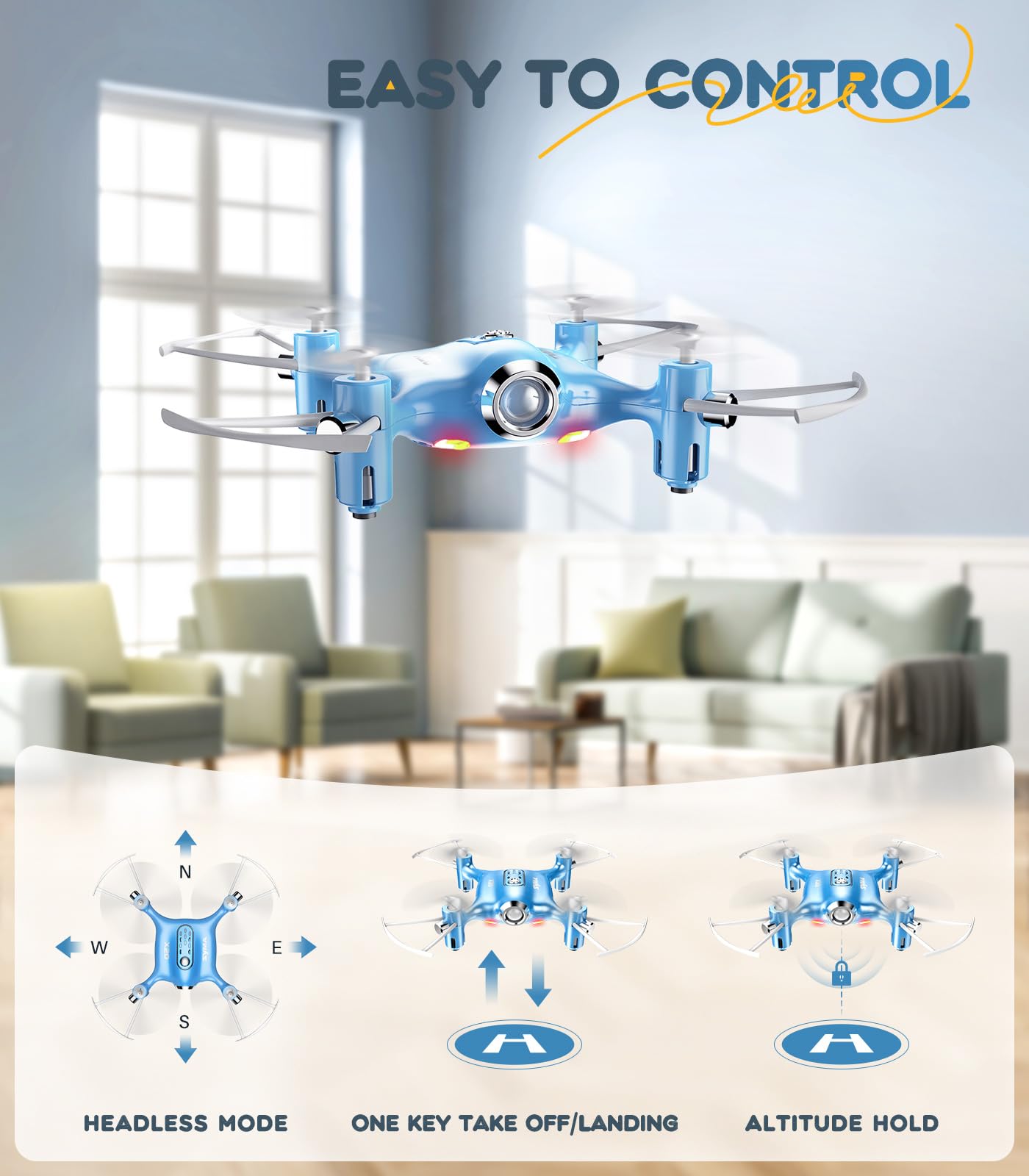 Foto 4 pulgar | Cuadricóptero Rc Drone Syma Easy Pocket Con Control De Altitud Para Niños - Venta Internacional.