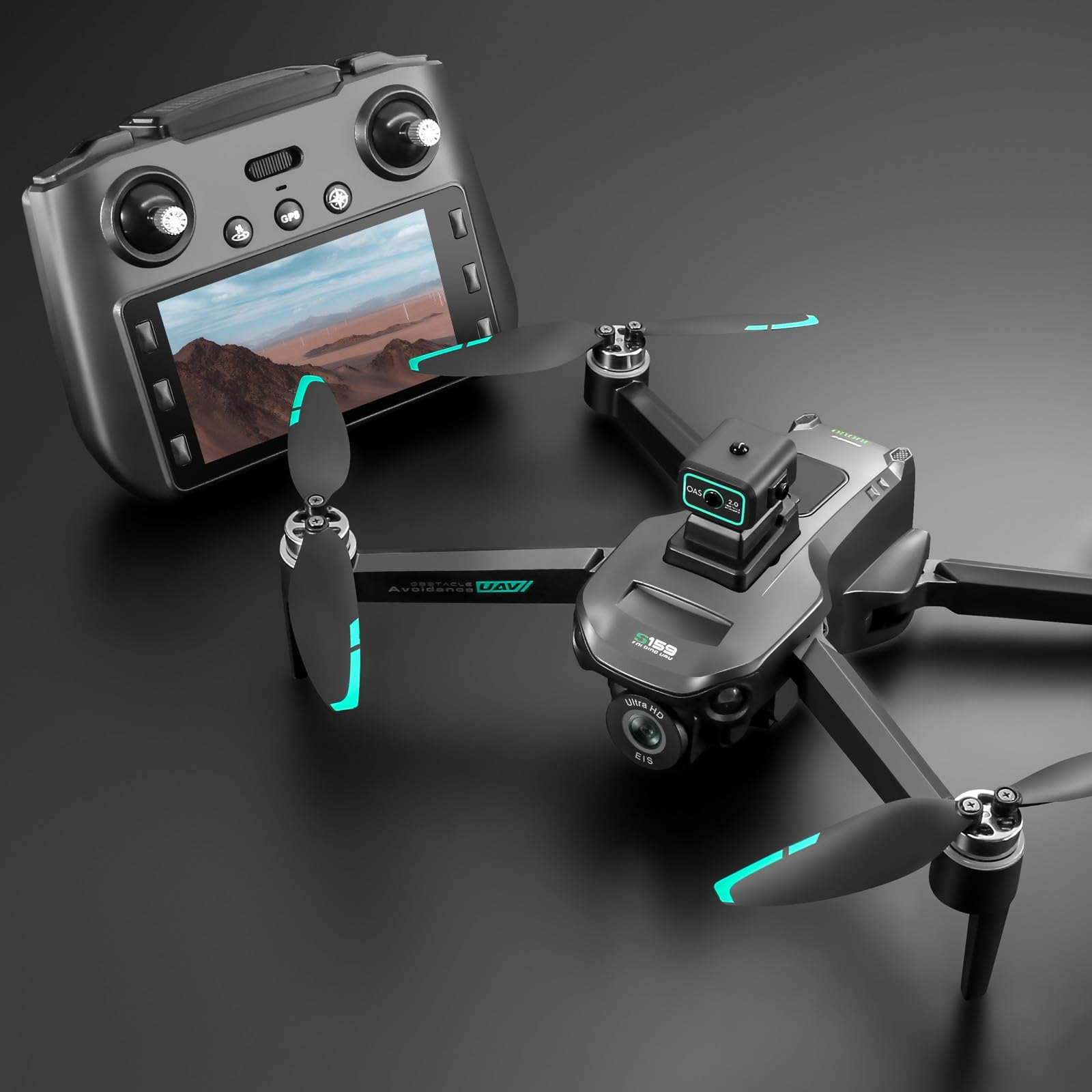 Foto 2 pulgar | Dron Con Cámara, Pantalla Gps, Control Remoto, Plegable - Venta Internacional.