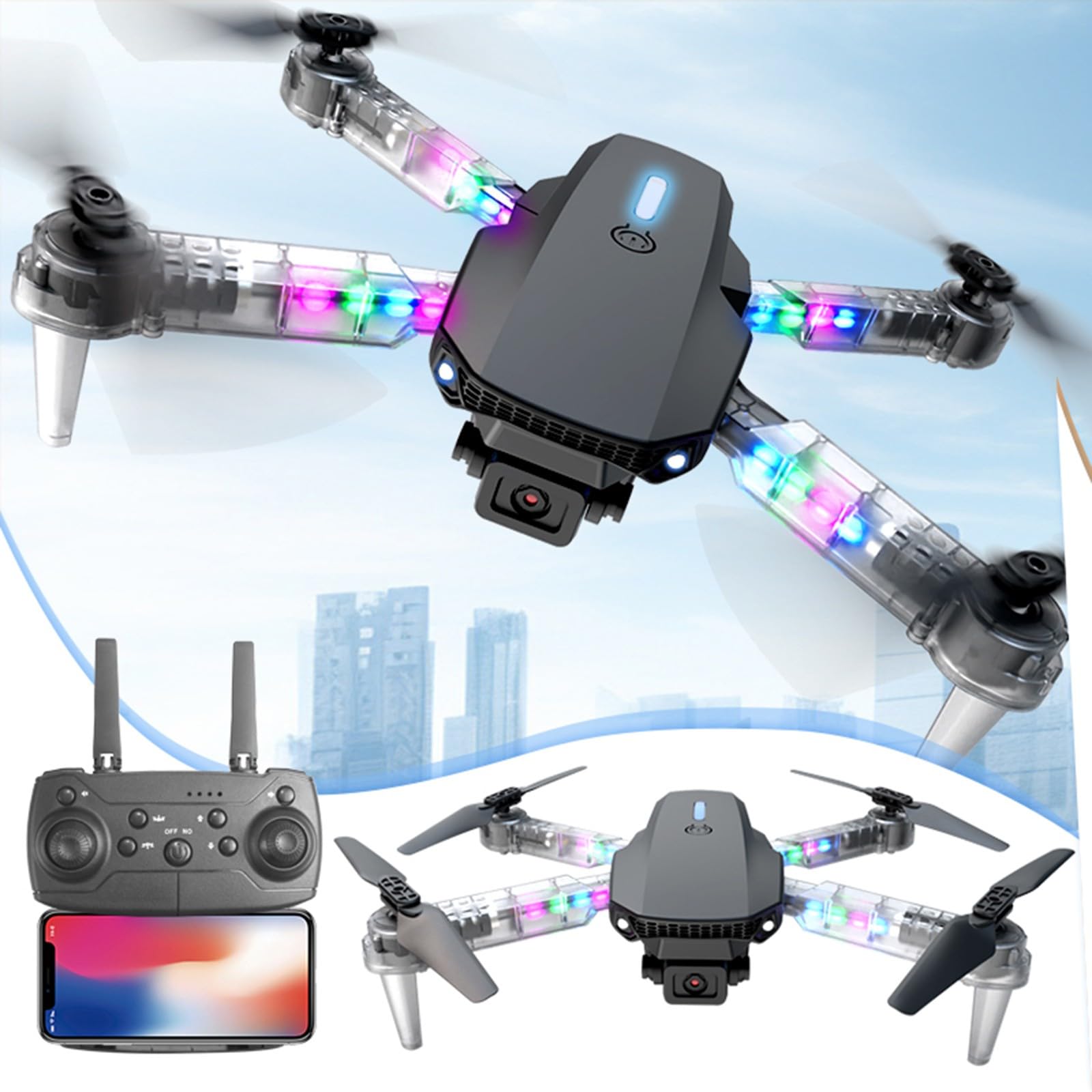 Foto 4 pulgar | Dron Con Cámara 1080p, Wifi Fpv, 3 Modos De Vuelo Para Adultos - Venta Internacional.