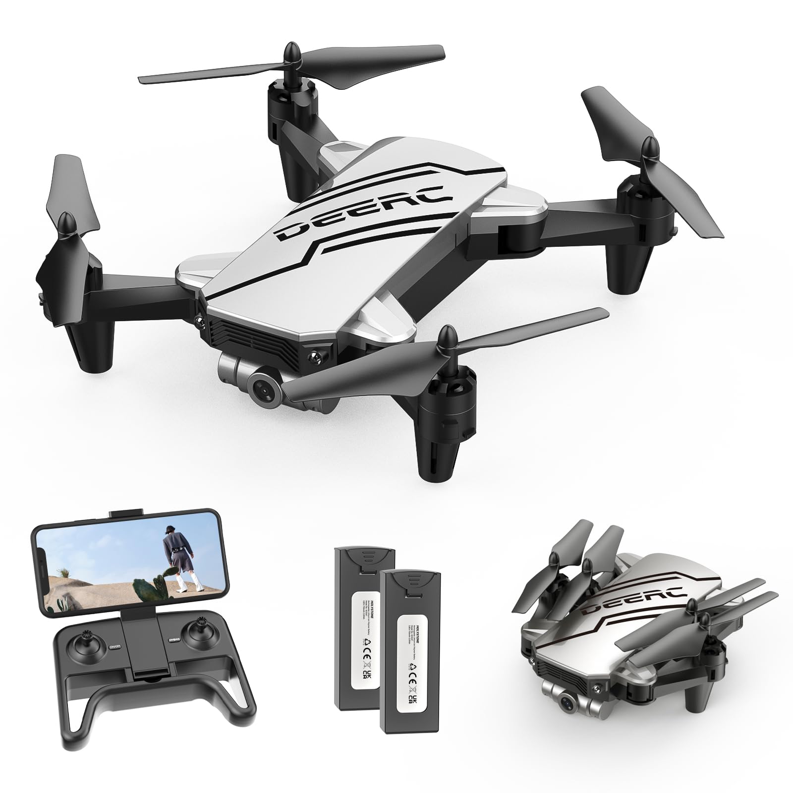 Foto 2 pulgar | Drone Deerc D20 Mini Para Niños Con Cámara 720p Hd Fpv Y 2 Baterías - Venta Internacional.