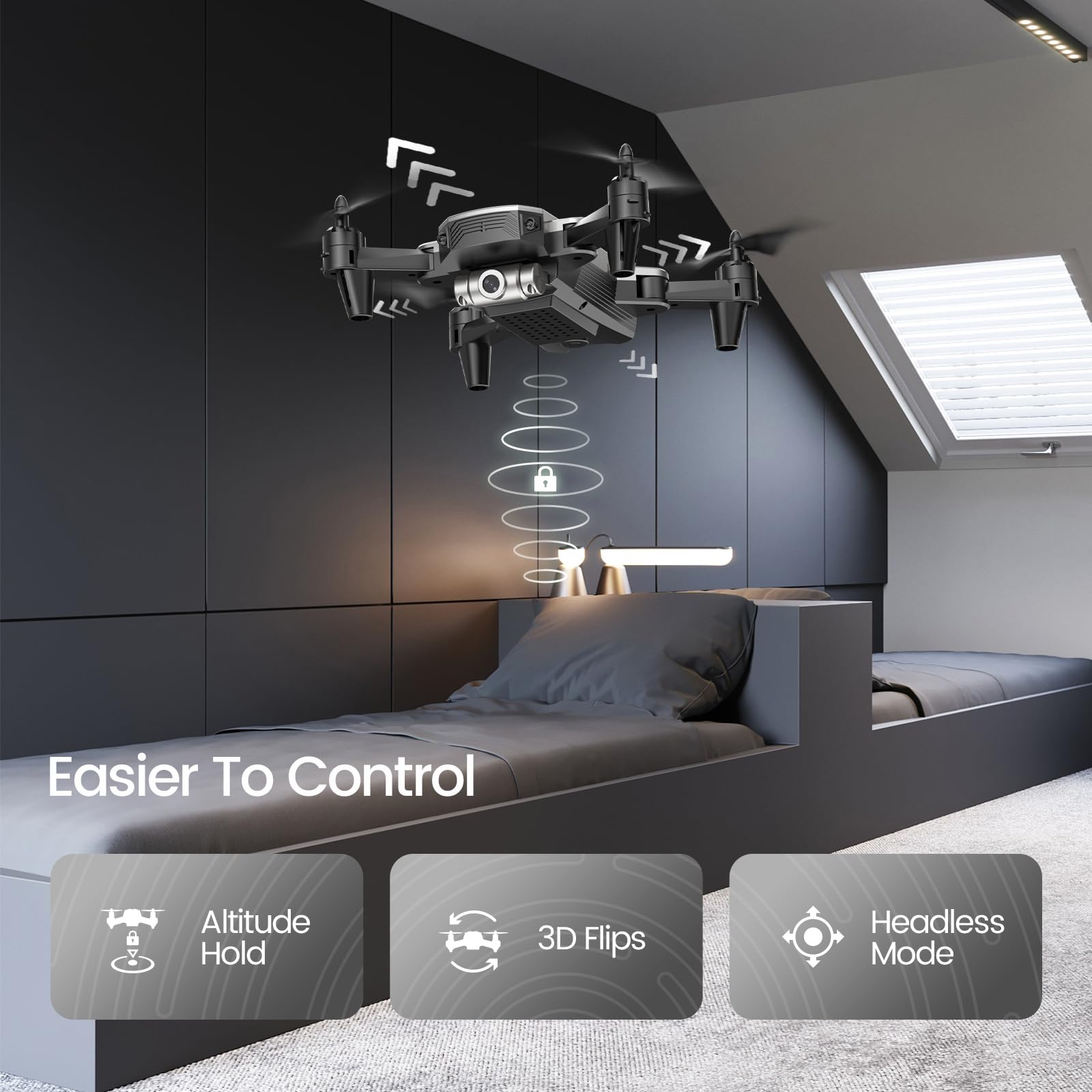 Foto 4 | Drone Deerc D20 Mini Para Niños Con Cámara 720p Hd Fpv Y 2 Baterías - Venta Internacional.