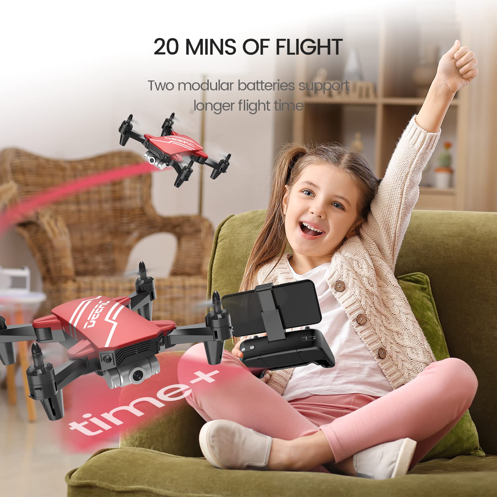 Foto 8 pulgar | Drone Deerc D20 Mini Para Niños Con Cámara 720p Hd Fpv Y 2 Baterías - Venta Internacional.