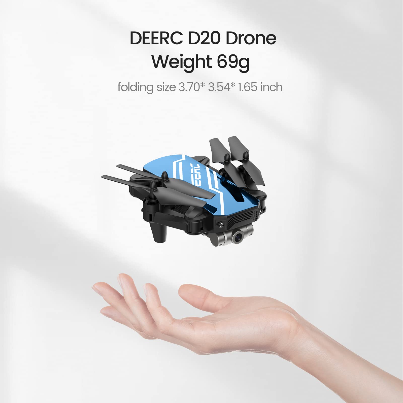 Foto 7 pulgar | Drone Deerc D20 Mini Con Cámara 720p Hd Para Niños Azul - Venta Internacional.