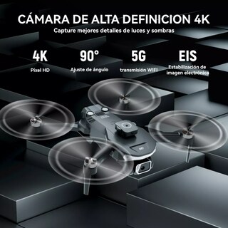 Foto 2 | Drone Wifi Plegable Cámara Doble 3 Baterías Eo Safe Imports Esi-12920-1 Gris