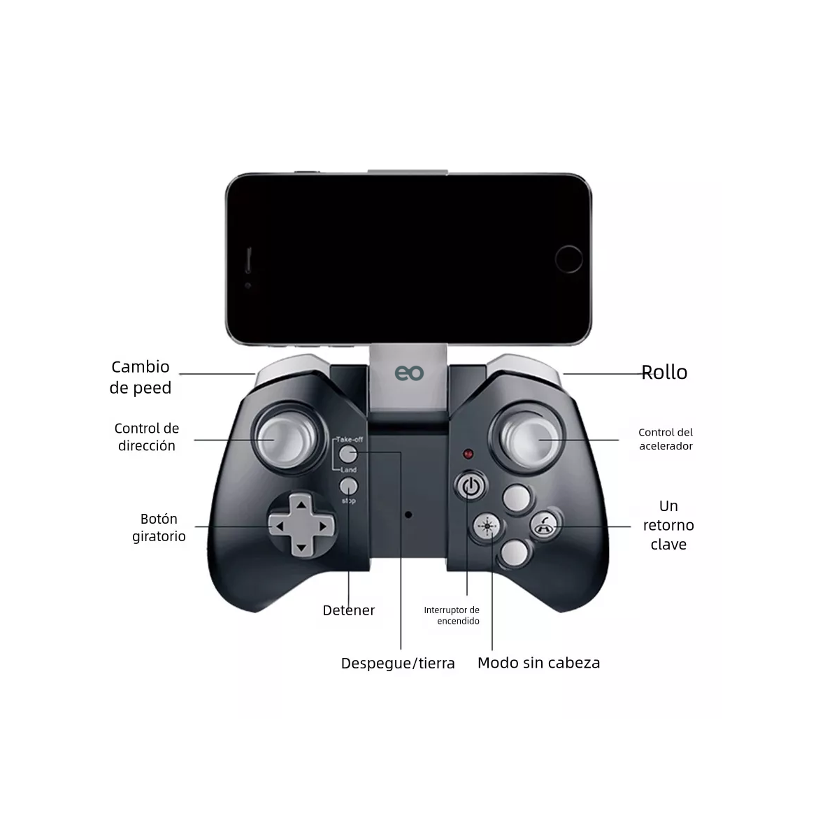 Foto 4 pulgar | Drone Cuadricóptero 4k A Control Remoto C/cámara Eo Safe Imports Esi-1229-1 Gris