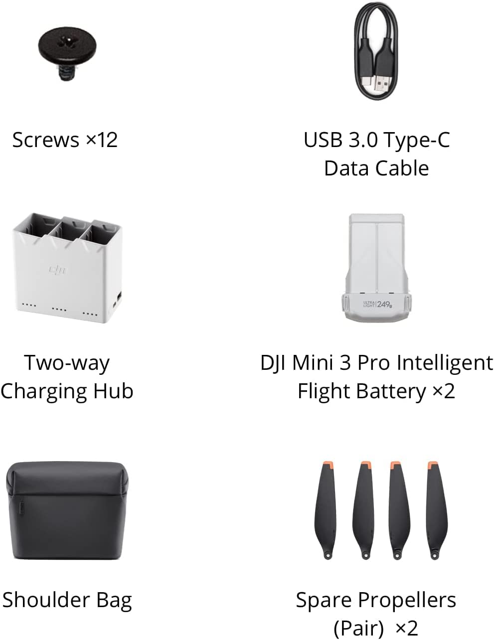 Foto 3 pulgar | Kit De Accesorios Dji Mini 3, 3 Pro Fly More Con 2 Baterías - Venta Internacional.