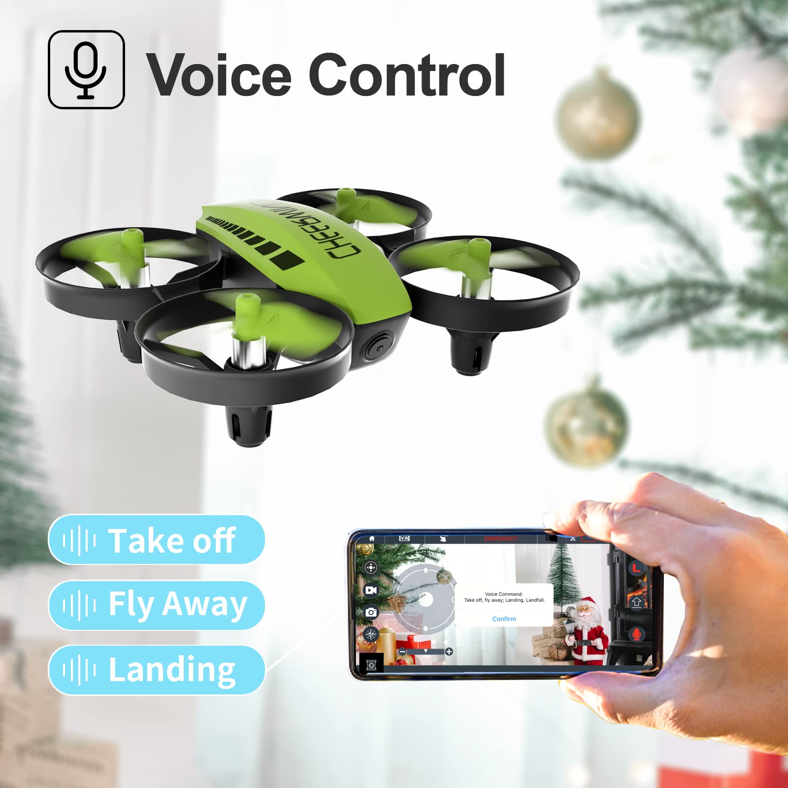 Foto 4 | Mini Dron Cheerwing Cw10 Wifi Fpv Con Cámara Para Niños De 18 Minutos De Vuelo - Venta Internacional.