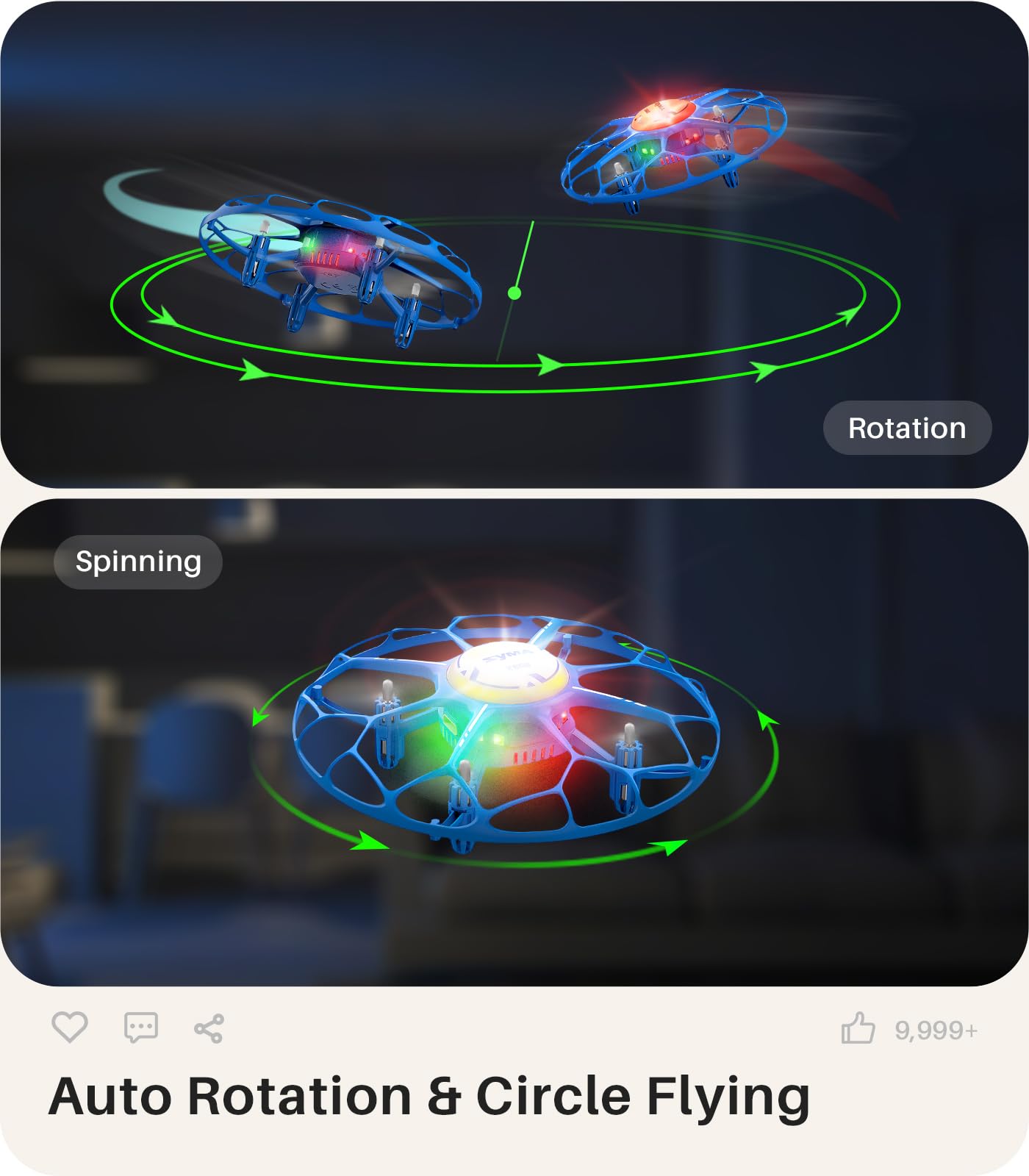 Foto 6 pulgar | Drone Syma X660 Para Niños Con Modos De Luz Led De 7 Colores, Modo Sin Cabeza - Venta Internacional.