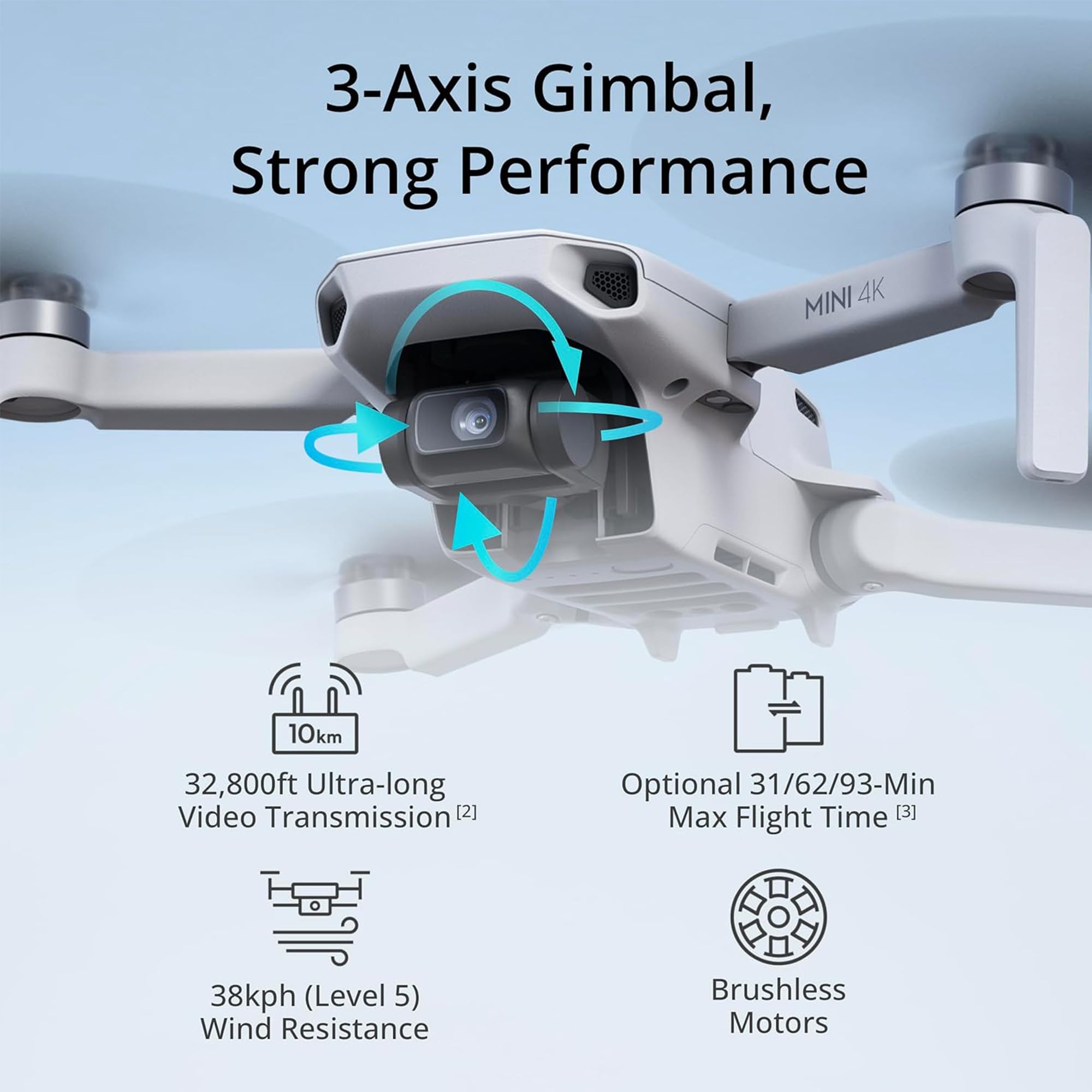 Foto 3 | Drone Dji Mini 4k Con Cámara Uhd 4k Y Memoria Microsdxc De 128 Gb - Venta Internacional.