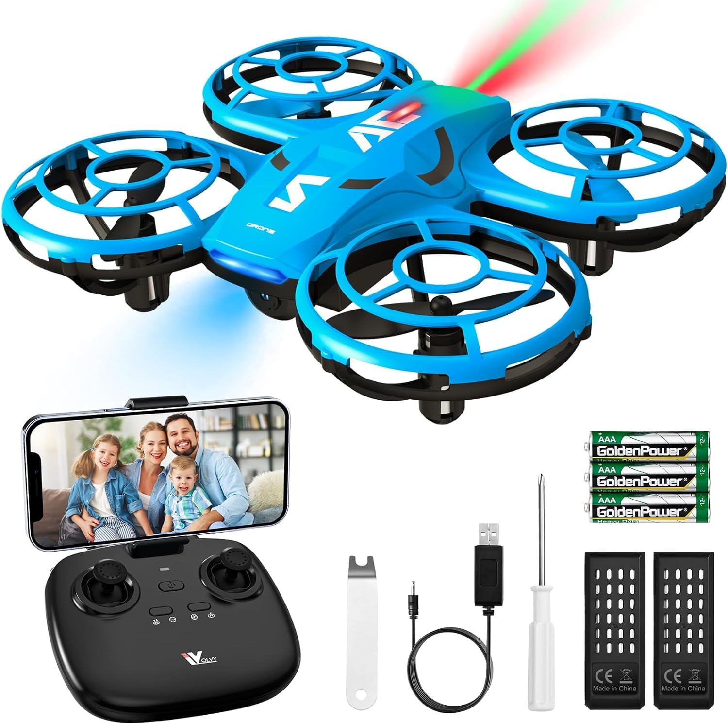 Drone Attop W12 Con Cámara 1080p Hd Fpv Para Niños De 8 A 12 Años - Venta Internacional.