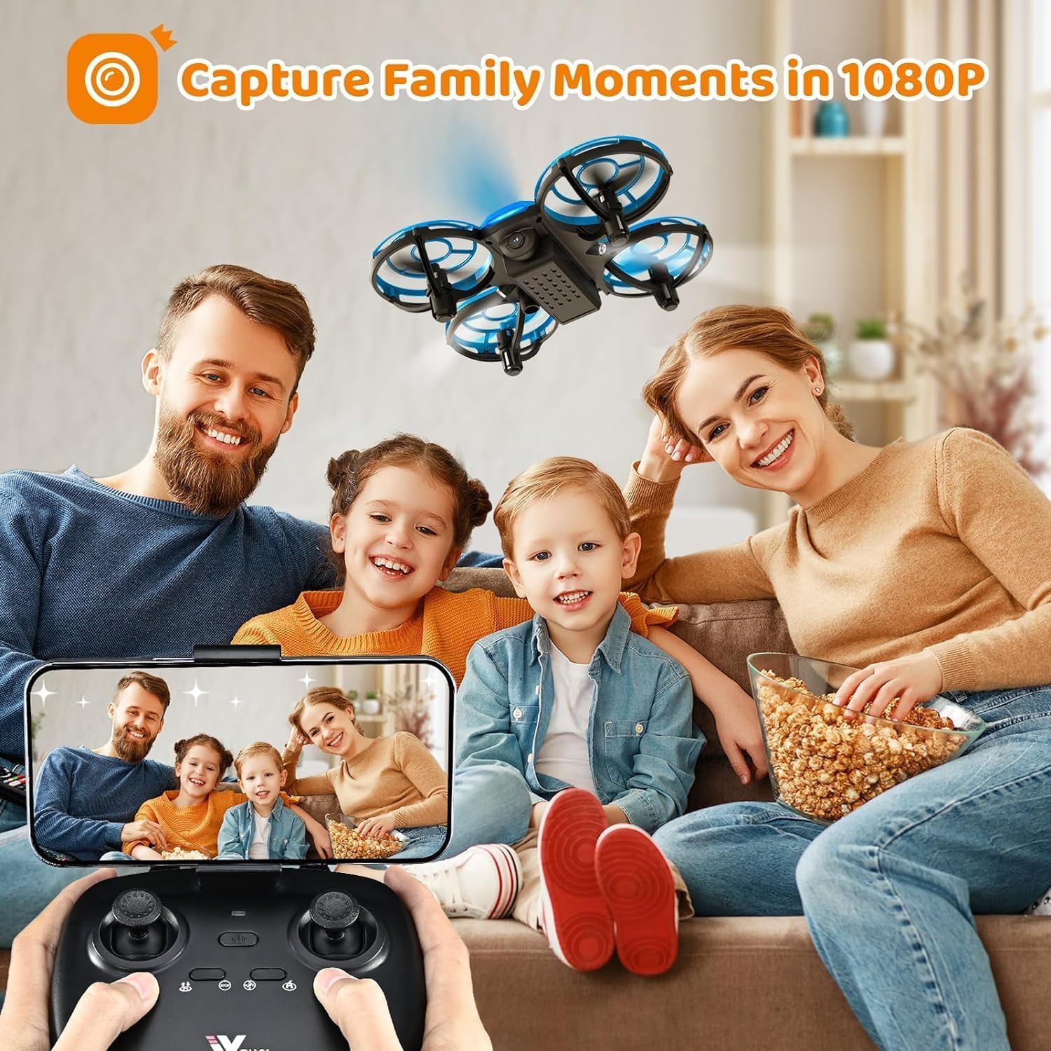 Foto 2 | Drone Attop W12 Con Cámara 1080p Hd Fpv Para Niños De 8 A 12 Años - Venta Internacional.