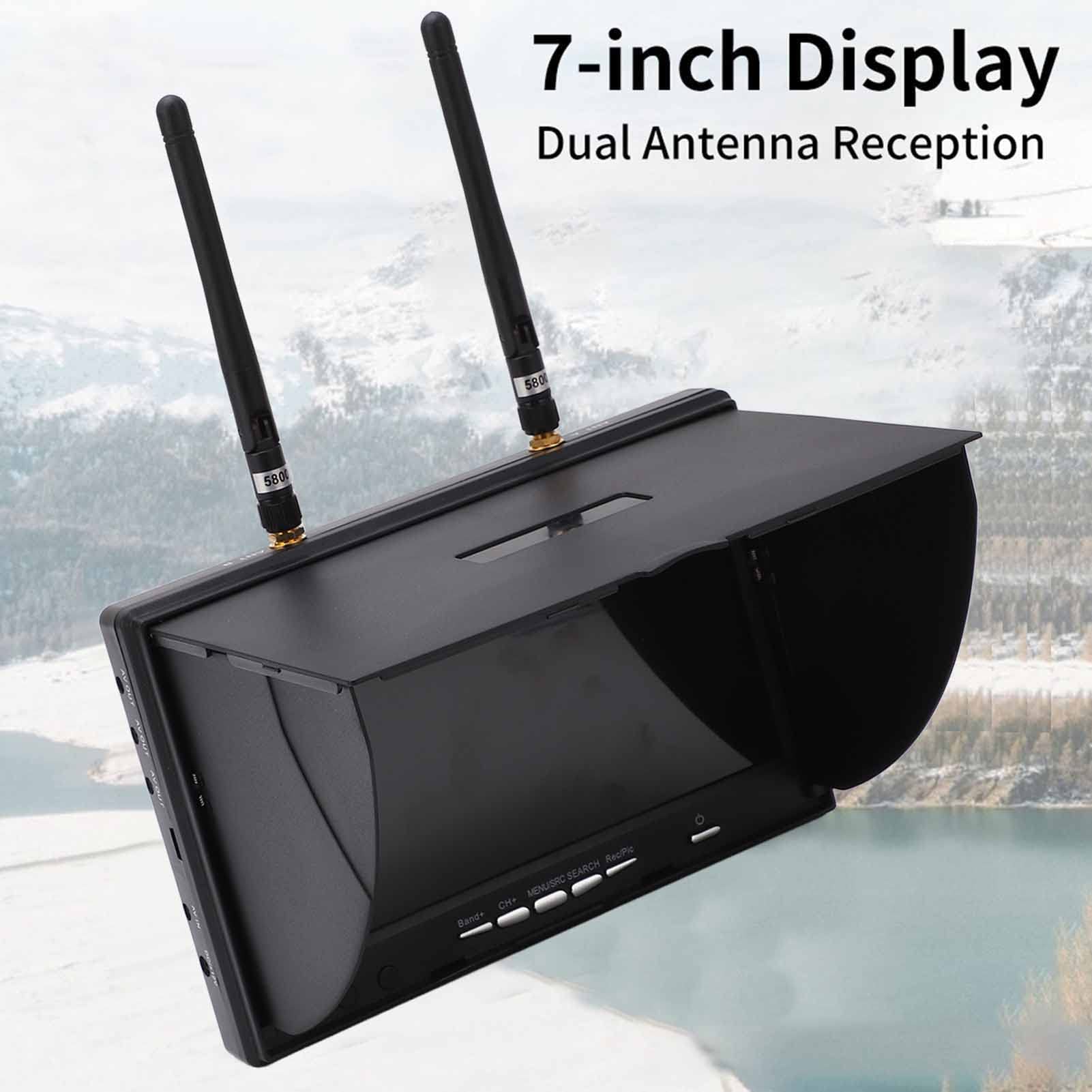 Foto 5 pulgar | Monitor Fpv Zerone Lcd De 7 Pulgadas, 800 X 480, 5,8 Ghz, 40 Canales, Para Dron Fpv - Venta Internacional.