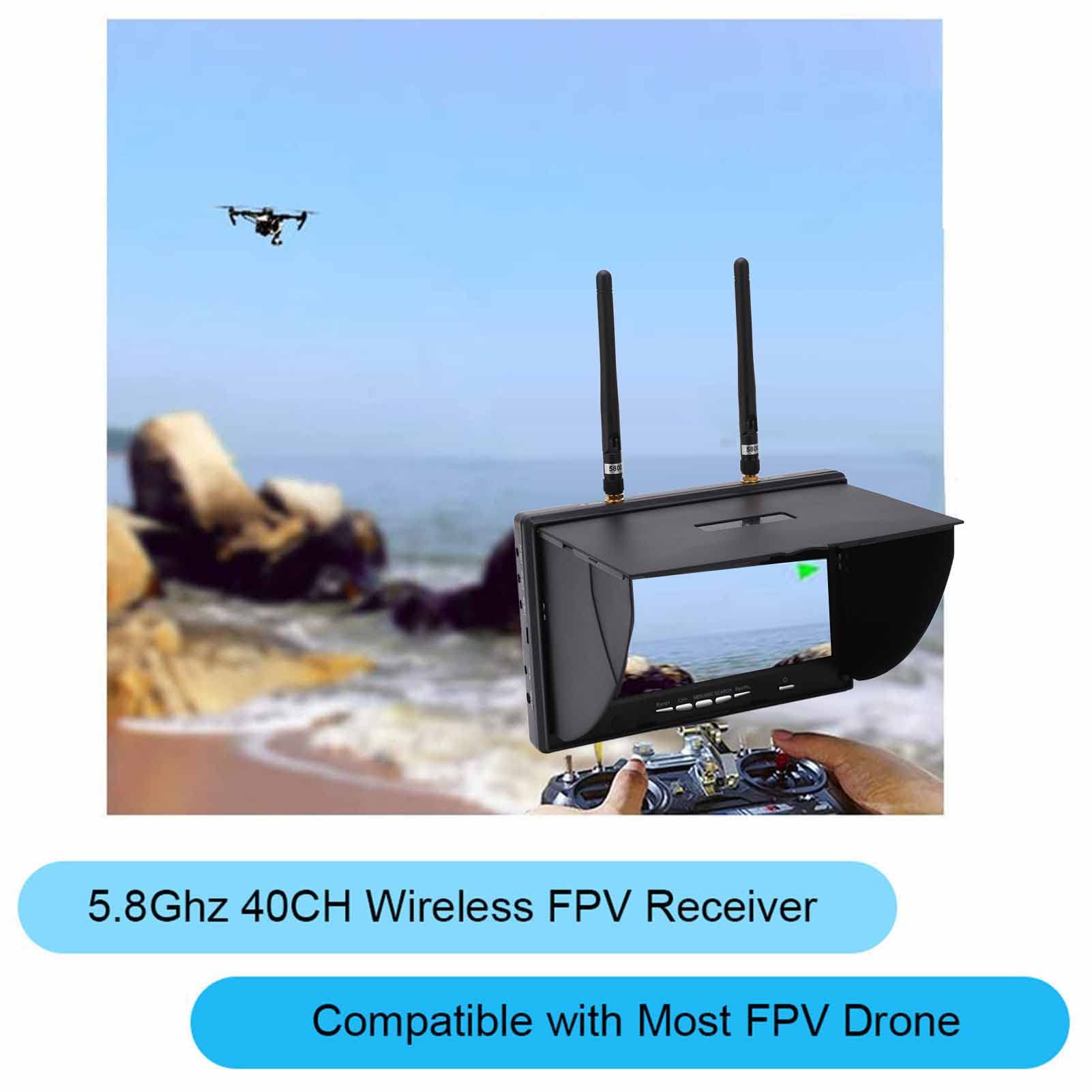Foto 6 | Monitor Fpv Zerone Lcd De 7 Pulgadas, 800 X 480, 5,8 Ghz, 40 Canales, Para Dron Fpv - Venta Internacional.
