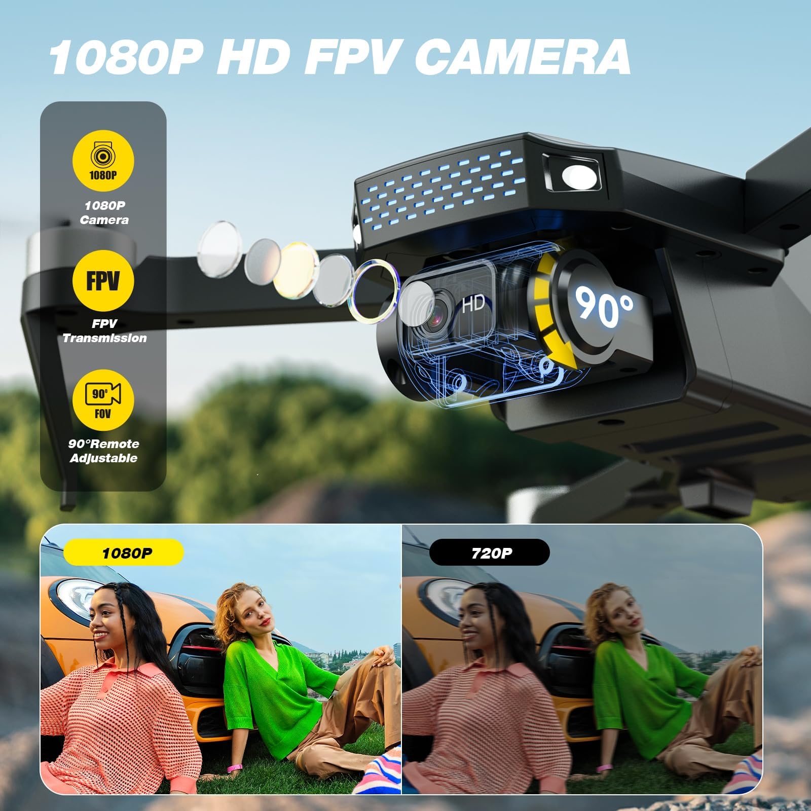 Foto 3 pulgar | Drone Deerc D20s Con Cámara 1080p  Fpv  Motor Sin Escobillas - Venta Internacional.