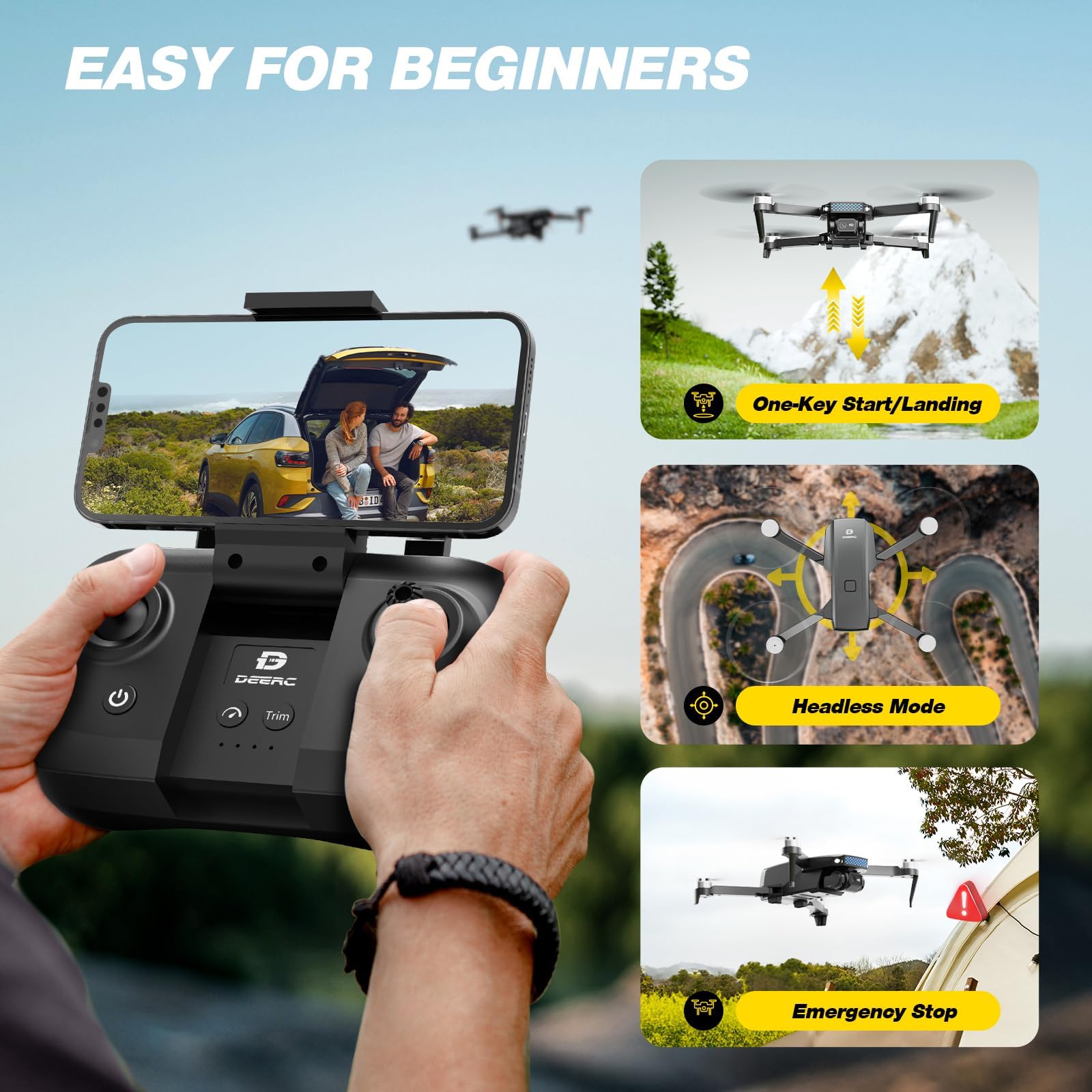 Foto 4 pulgar | Drone Deerc D20s Con Cámara 1080p  Fpv  Motor Sin Escobillas - Venta Internacional.