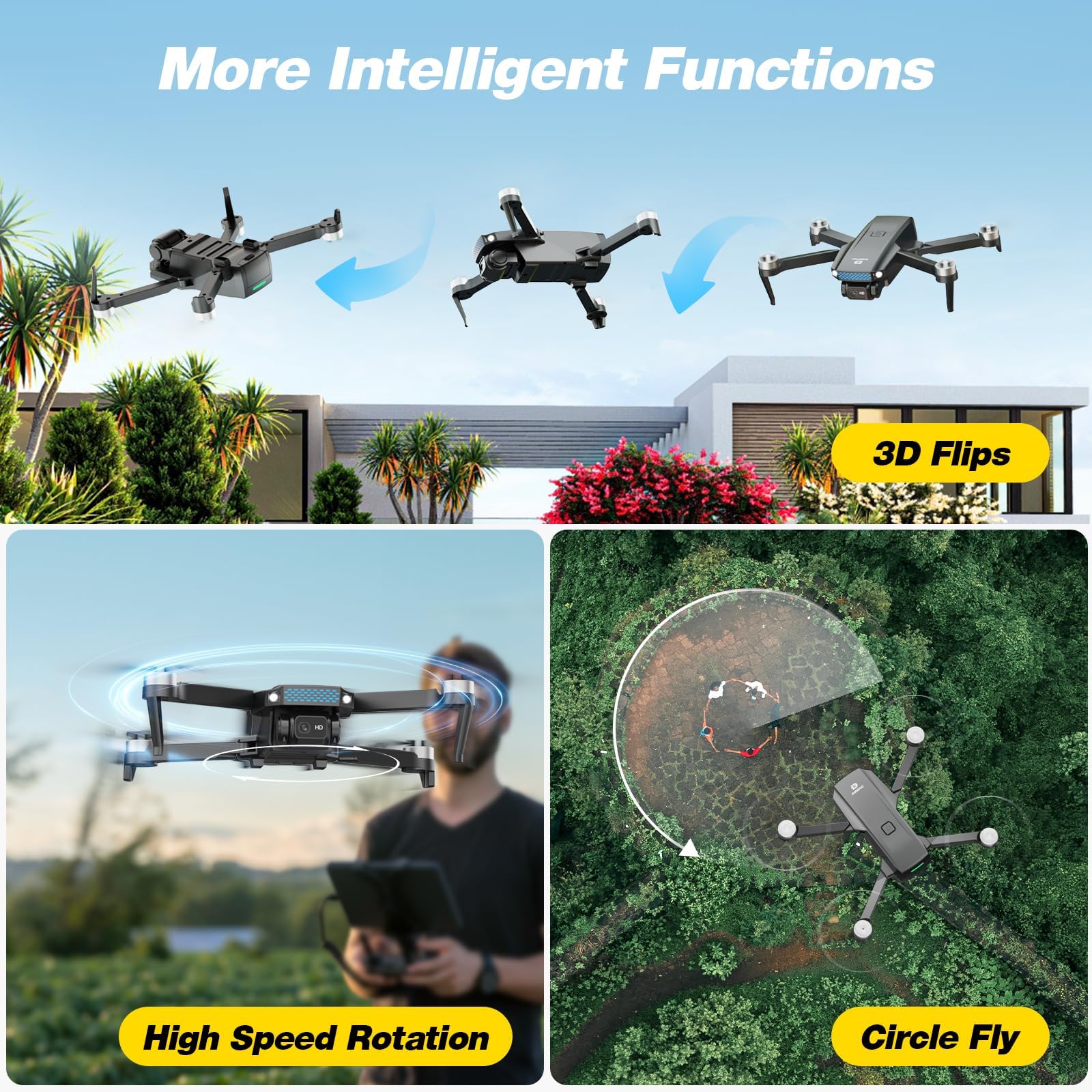 Foto 5 pulgar | Drone Deerc D20s Con Cámara 1080p  Fpv  Motor Sin Escobillas - Venta Internacional.