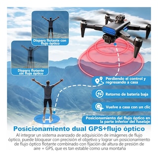 Foto 2 | Drone Con 3 Cámara Profesional 8k A Control Remoto Eo Safe Imports Esi-20200 Negro