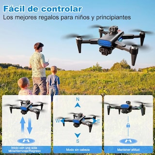 Foto 3 | Drone Con 3 Cámara Profesional 8k A Control Remoto Eo Safe Imports Esi-20200 Negro