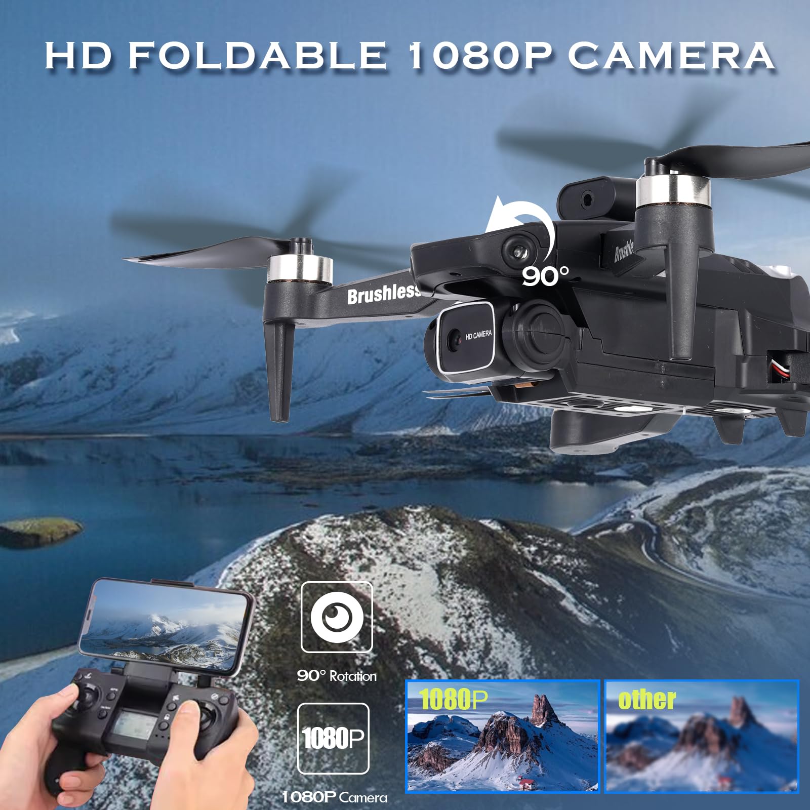 Foto 2 | Drone Goolrc Con Cámara 1080p Hd Fpv Plegable Para Adultos - Venta Internacional.