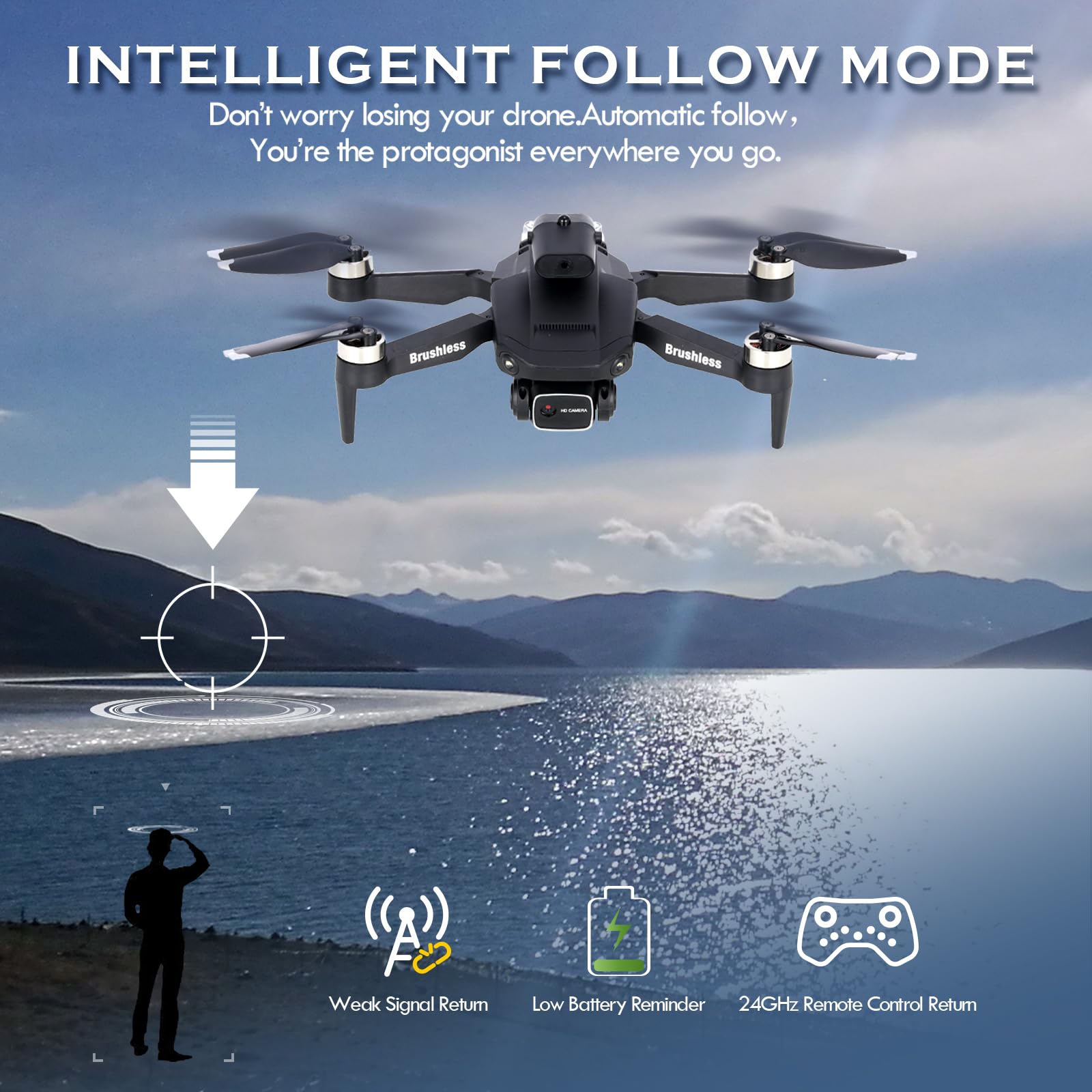 Foto 3 | Drone Goolrc Con Cámara 1080p Hd Fpv Plegable Para Adultos - Venta Internacional.