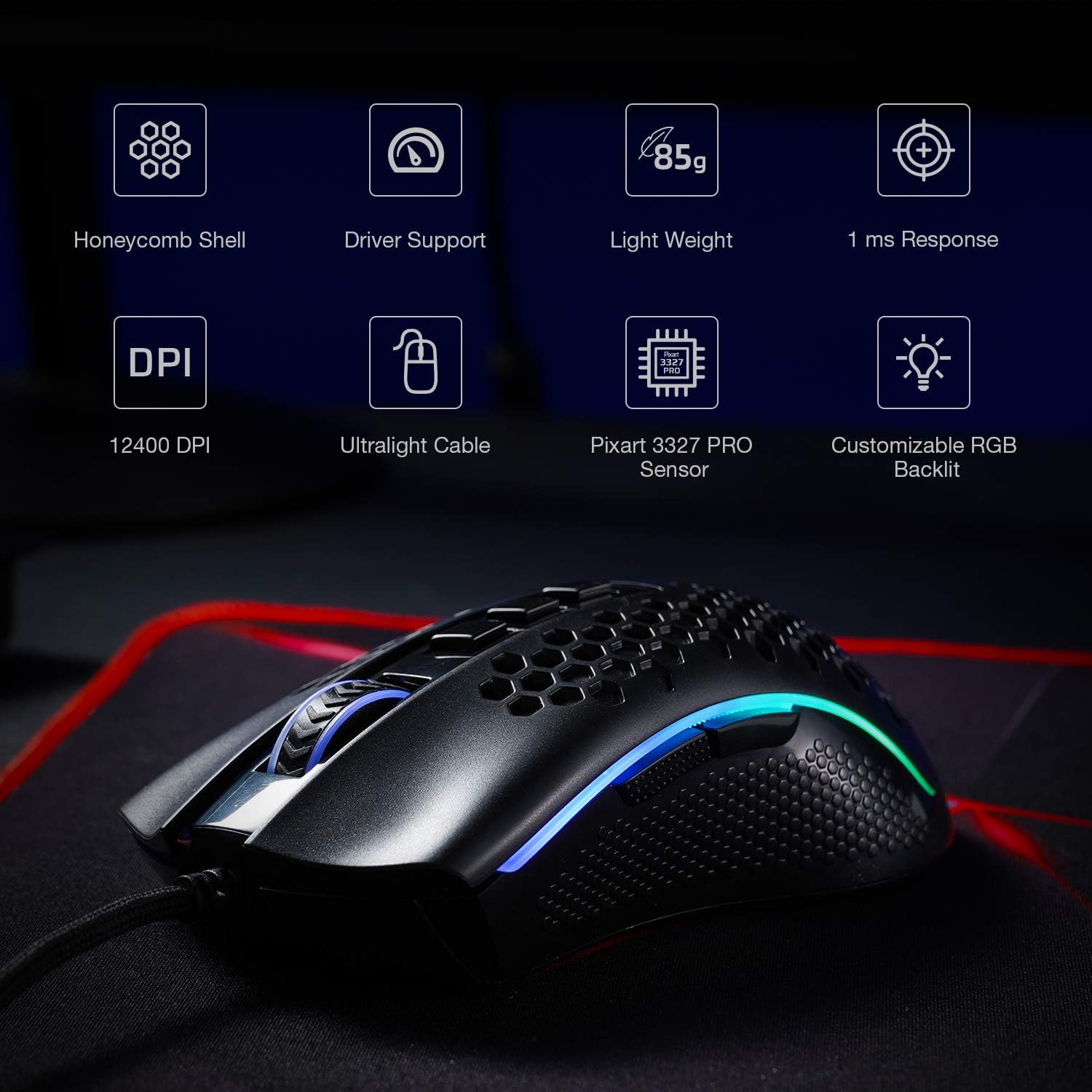 Foto 4 pulgar | Redragon M808 Storm - Mouse Ligero Rgb Para Juegos