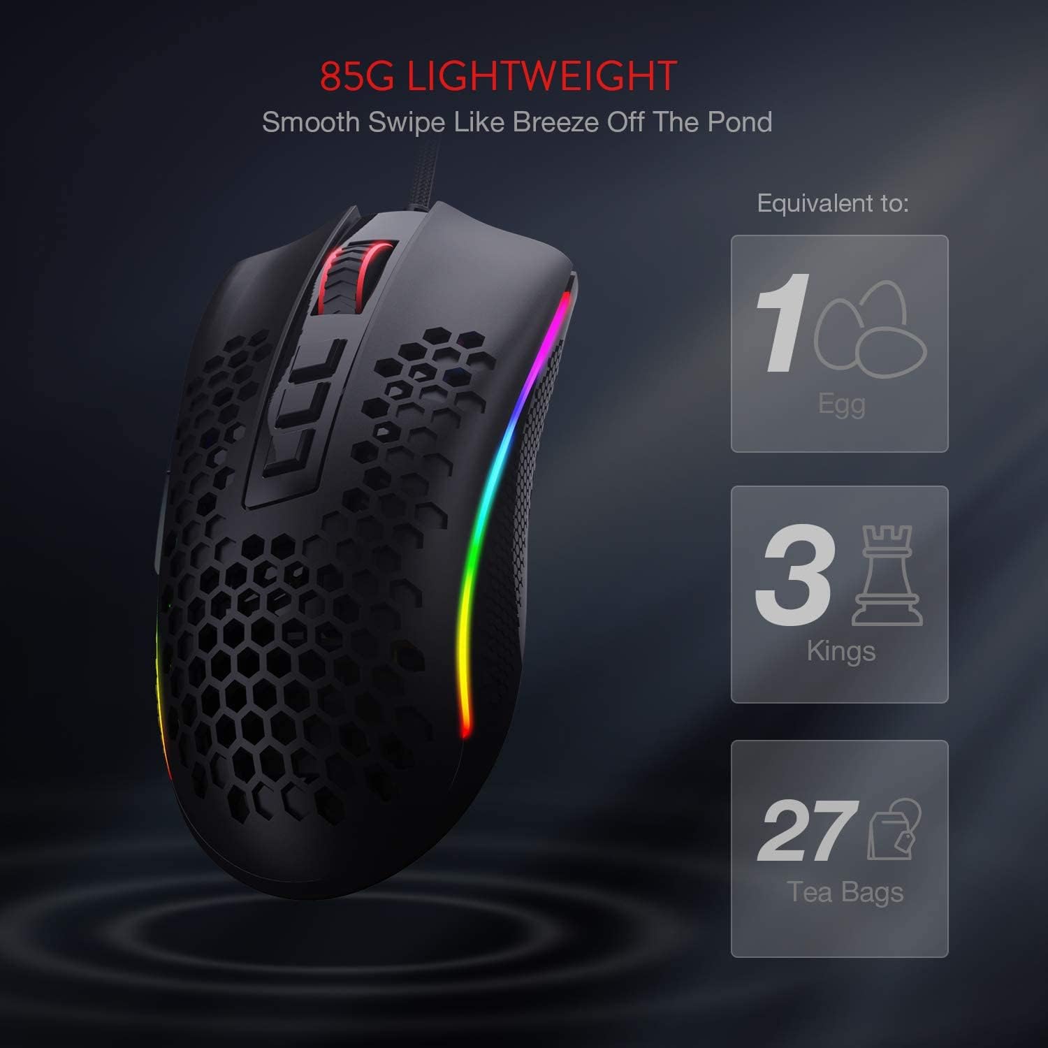 Foto 5 pulgar | Redragon M808 Storm - Mouse Ligero Rgb Para Juegos