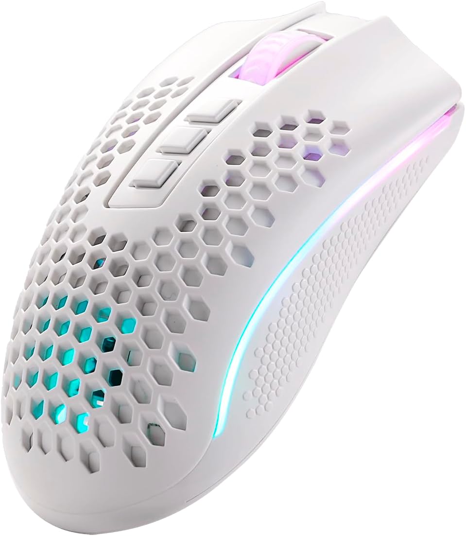 Foto 2 pulgar | Redragon Mouse Gamer Storm Pro M808w-ks Blanco Wireless