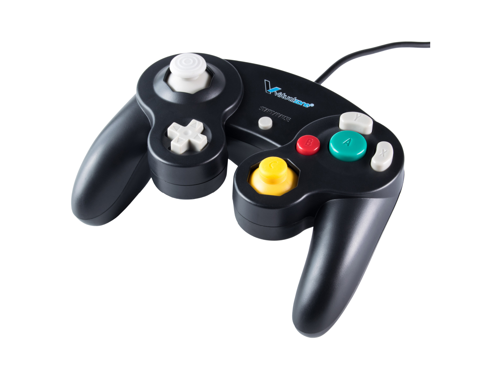 Control Alámbrico Compatible Con Nintendo Gamecube color Negro