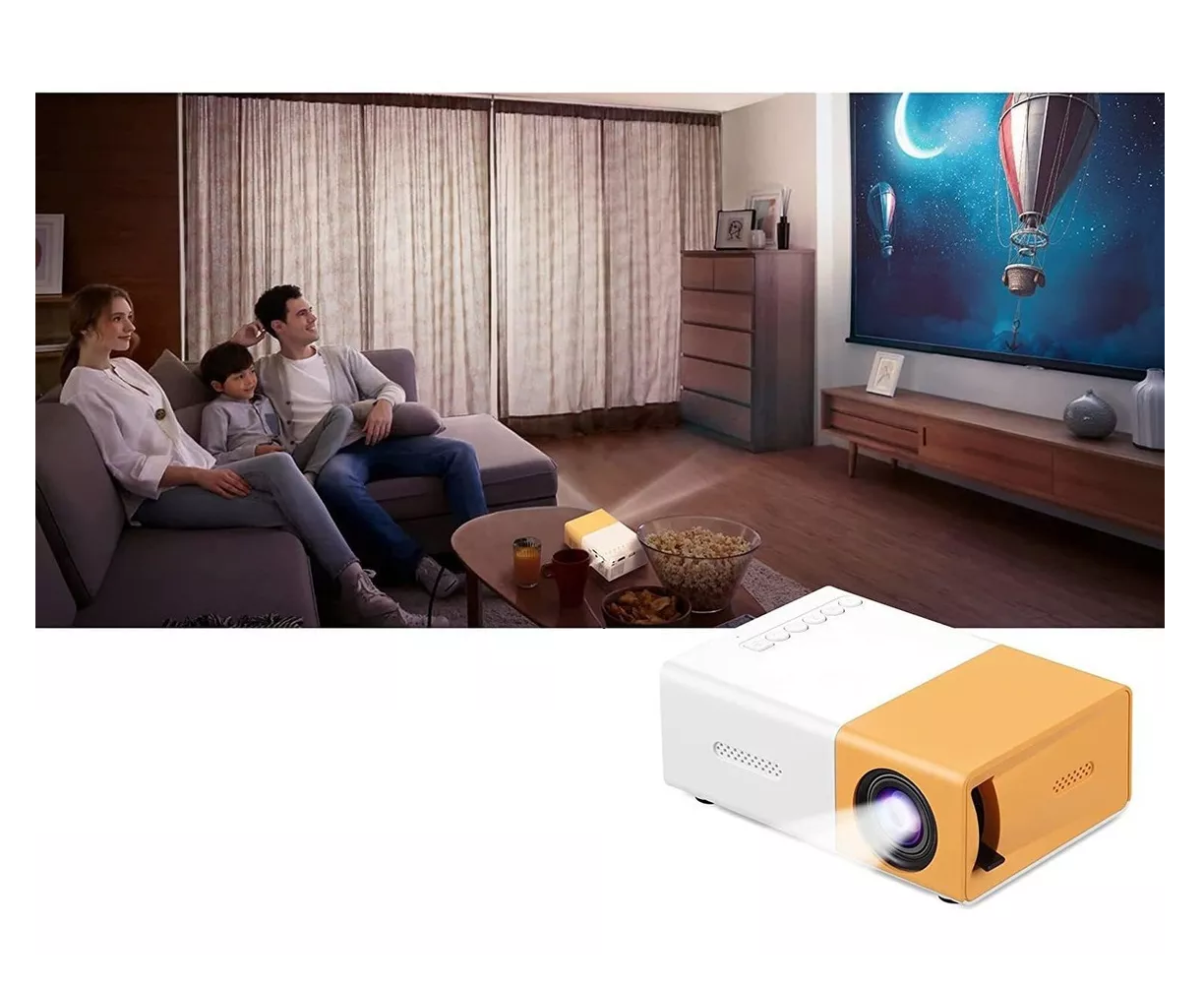 Foto 4 pulgar | Proyector Mini Cine en Casa BELUG color Amarillo 3D