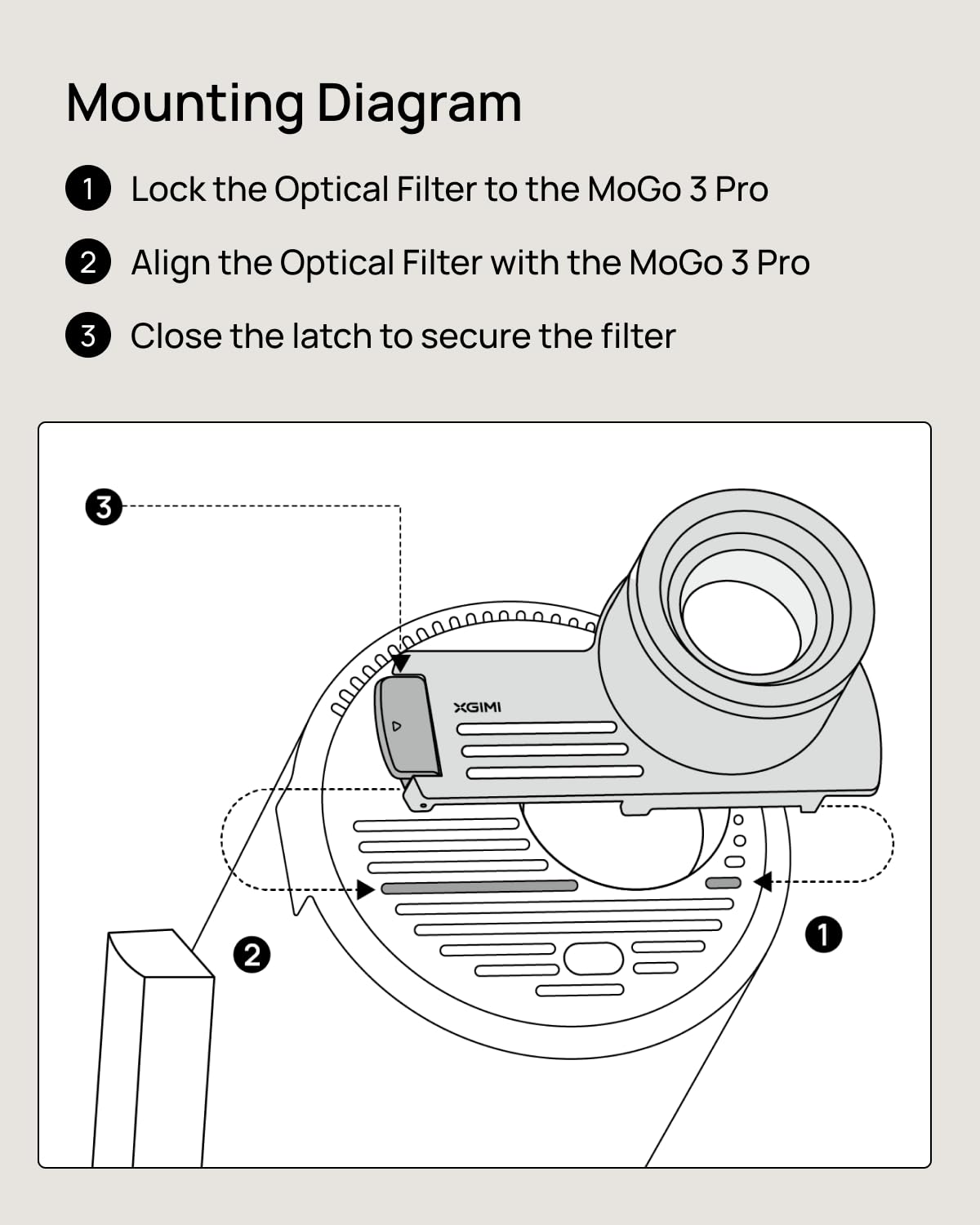 Foto 5 | Accesorios Para Lentes De Proyector Filtro Óptico Creativo Xgimi Para Mogo 3 Pro - Venta Internacional.
