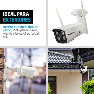 Foto 5 | Cámara de Seguridad Redlemon 77631 Blanco con WiFi HD para Monitoreo en Tiempo Real Resiste Agua y Visión Nocturna