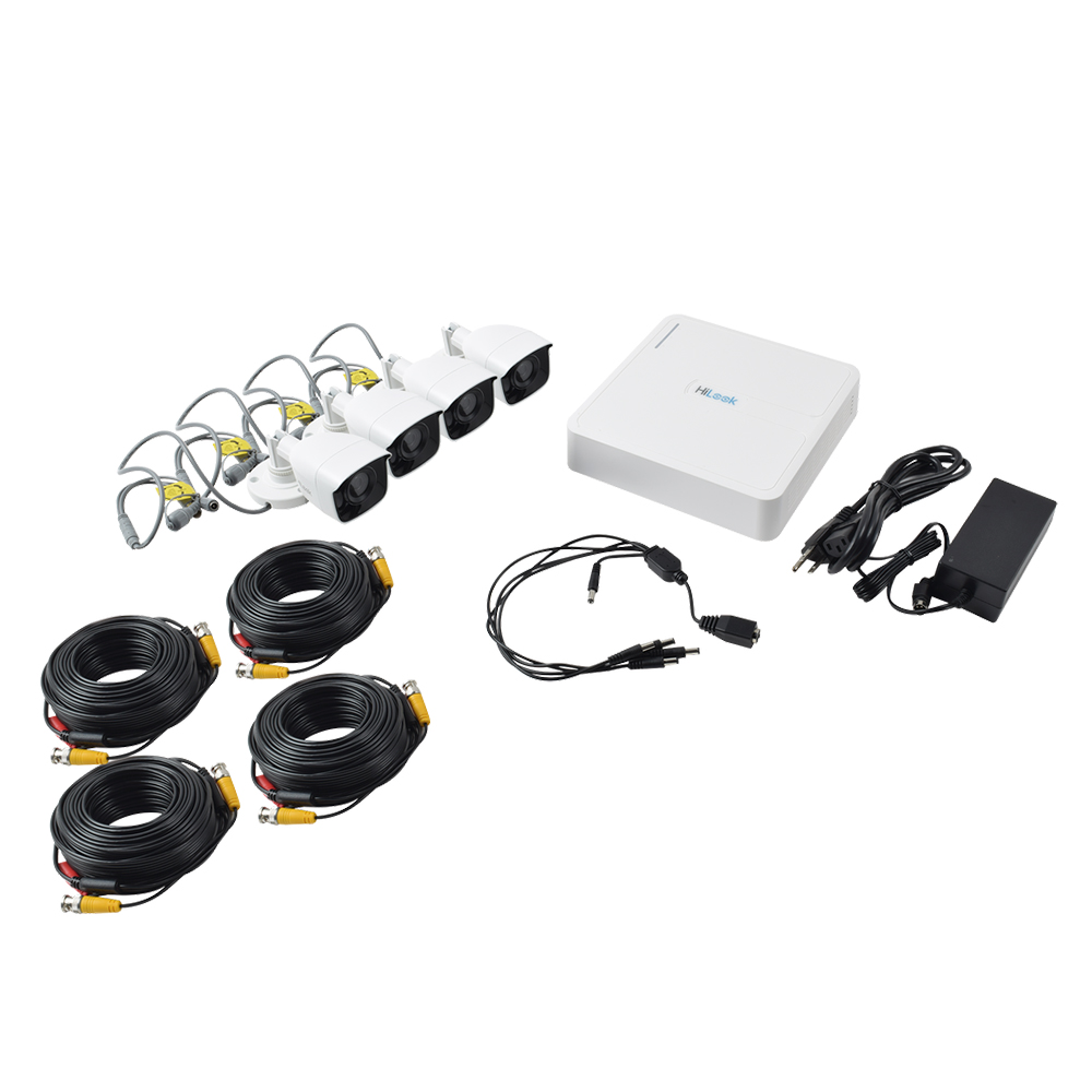 Foto 4 pulgar | Kit de 4 Cámaras de Seguridad Hilook 720p HD Bala color Blanco Policarbonato + Disco duro 1TB