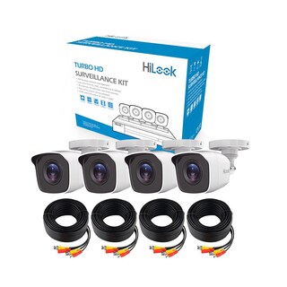Foto 1 | Kit de 4 Cámaras de Seguridad Hilook 1080p HD Dvr 8 Canales Bala Metálicas color Blanco HL28LQKITS-M