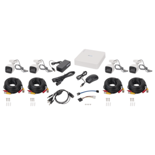 Foto 3 | Kit de 4 Cámaras de Seguridad Hilook 1080p HD Micrófono Integrado Bala color Blanco HL1080PS