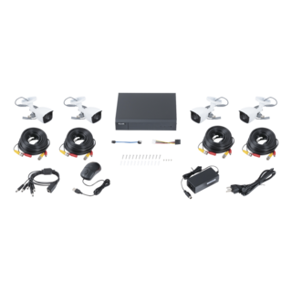 Foto 3 | Kit de 4 Cámaras de Seguridad Hilook 1080p HD Bala Metálicas color Blanco + Disco duro 1TB