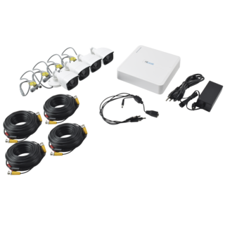 Foto 3 | Kit de 4 Cámaras de Seguridad Hilook 720p HD Bala Metálicas color Blanco KIT7204BM