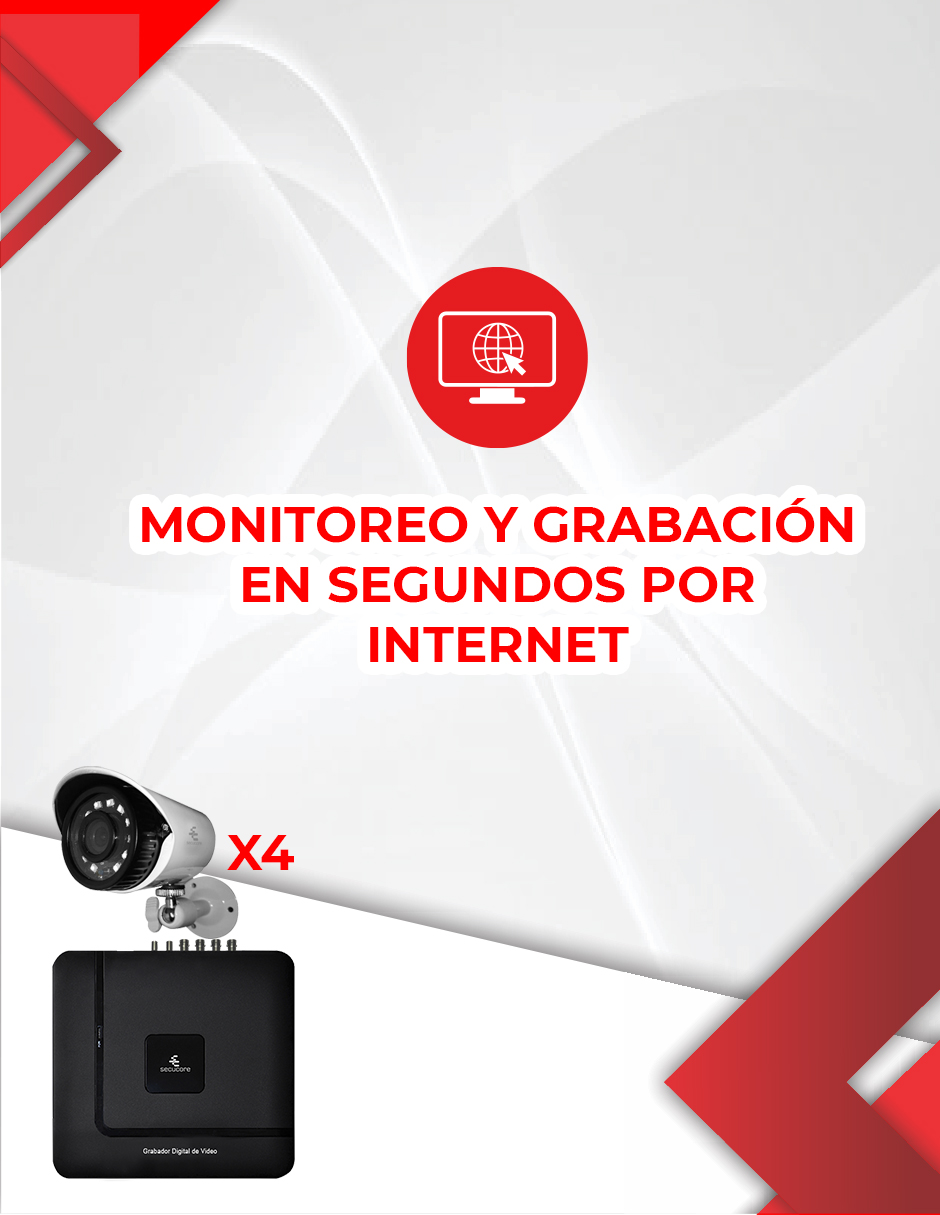 Foto 4 pulgar | Kit Video Vigilancia Cctv Secucore Circuito Cerrado 4 Camaras Bullet