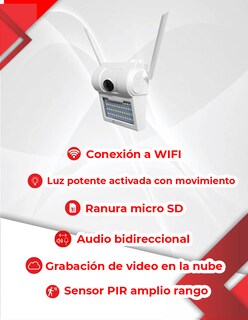 Foto 2 | Cámara Cctv 160 grados Secucore con Lámpara Led