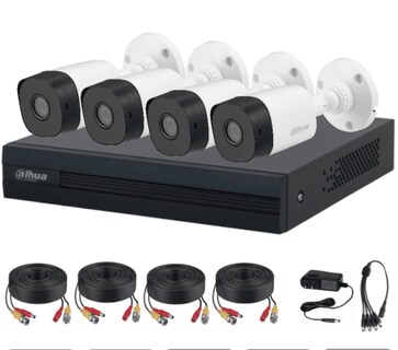 Foto 2 | Dahua Kit XVR1B04-I1MP/4B1a11n De 4 Cámaras Cctv Bullet Y 4 Canales