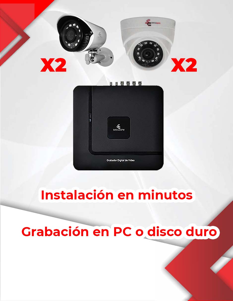 Foto 4 pulgar | Kit Cctv Video Dvr 4 Cámaras Circuito Vigilancia Seguridad