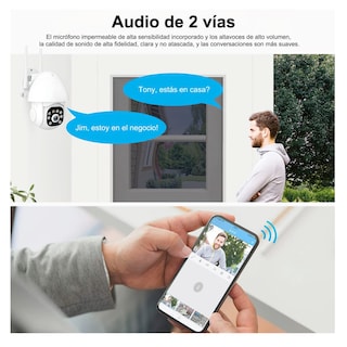 Foto 3 | Cámara De Seguridad Belug Exterior Wifi Hd 1296p Con 360 Alarma color Blanco