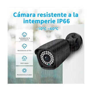 Foto 3 | Kit Circuito Cerrado Eo Safe Imports Esi-6867 color Negro 4 Cámaras de Seguridad DVR 500 GB