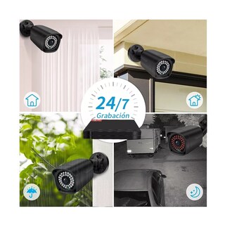 Foto 5 | Kit Circuito Cerrado Eo Safe Imports Esi-6867 color Negro 4 Cámaras de Seguridad DVR 500 GB