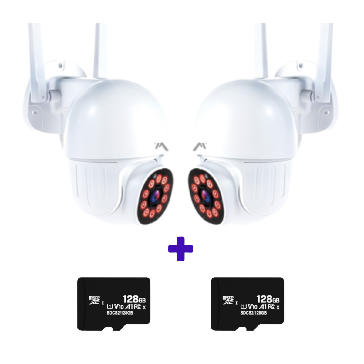 Foto 2 | Cámaras de Seguridad Mitzu Msc2020 con Wifi 2 Piezas